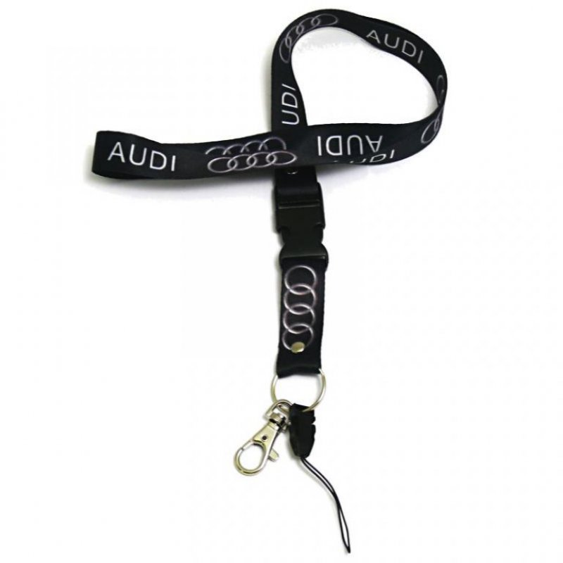 Popruh na klíče - Audi (černý)