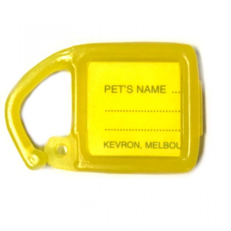 Visačka Kevron psí známka žlutá