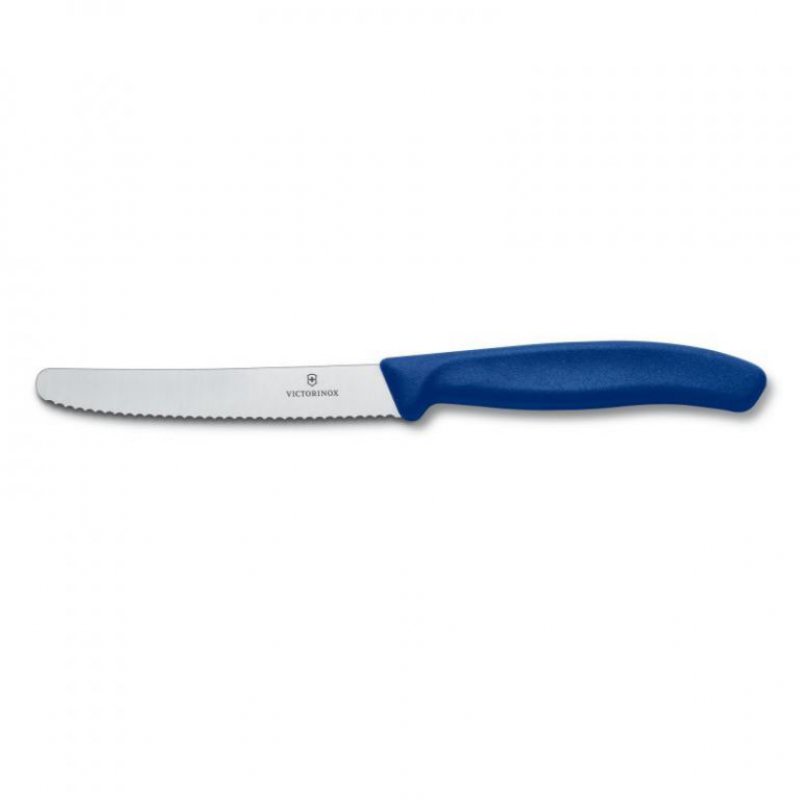 Kuchyňský nůž s vlnkovým ostřím - modrý