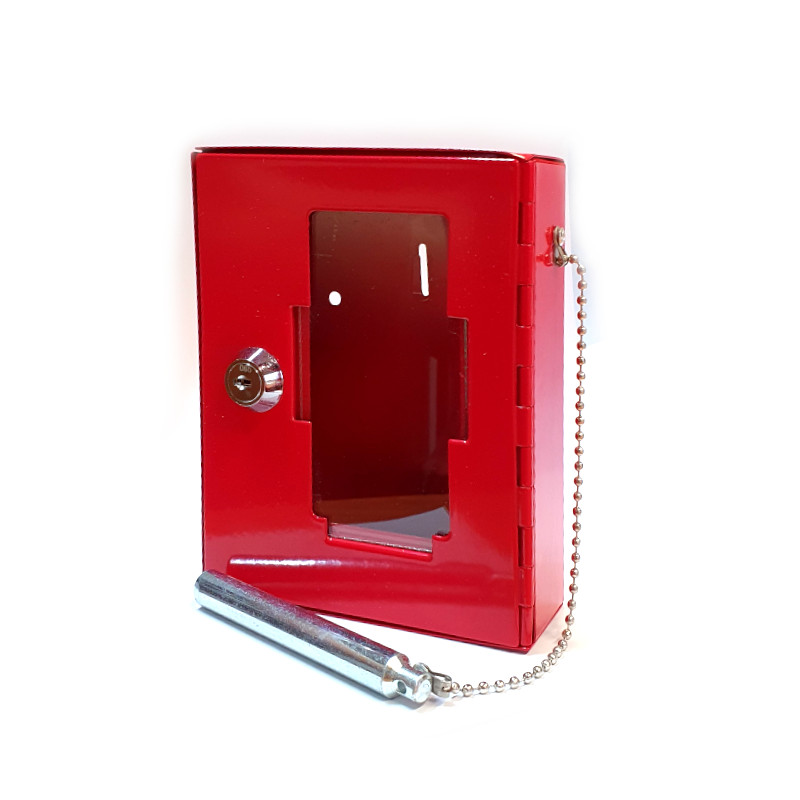 Požární skříňka na klíče s kladívkem