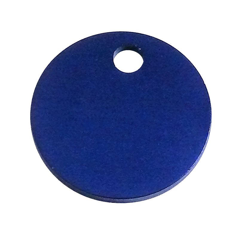 Psí známka pro gravírování (kolečko) - modrá