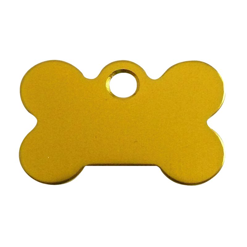 Psí známka pro gravírování (kostička) - žlutá